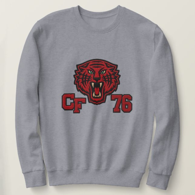 Retro CFHS Letterman-tröja Lång Ärmad Tröja (Design framsida)