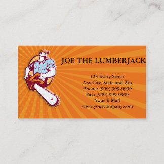 Retro Chainsaw för Arborist för Visitkort