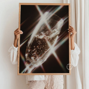 Retro Champagne Gnistrande Affisch – Vintage Firan