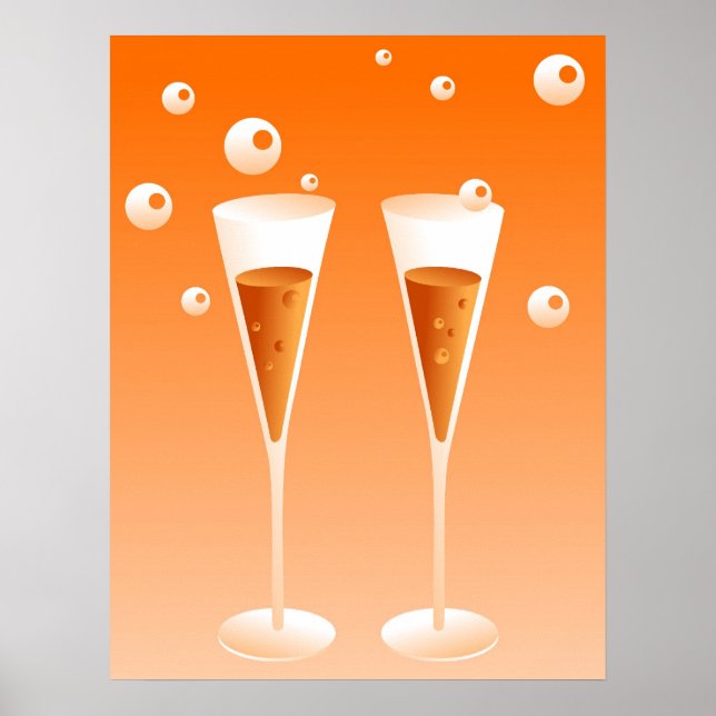 Retro Champagne Poster (Framsidan)