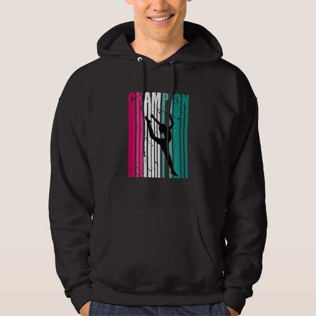 Retro Champion Of Artistic Rhythmic Gymnastics Tea Hoodie (Framsida)