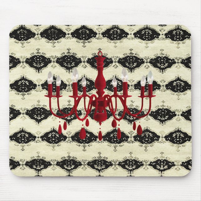 Retro Chandelier Glamor ~ Mousepad Musmatta (Framsidan)