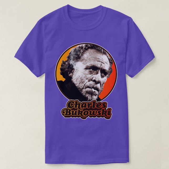 Retro Charles Bukowski Tribute T Shirt (Design framsida)