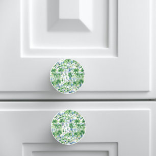 Retro Charleston Sommar Mönster   Monogram Knopp