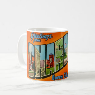Retro Charlotte NC-vykort Kaffemugg