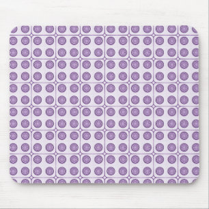 Retro Charm Circles Mousepad, Violet Musmatta