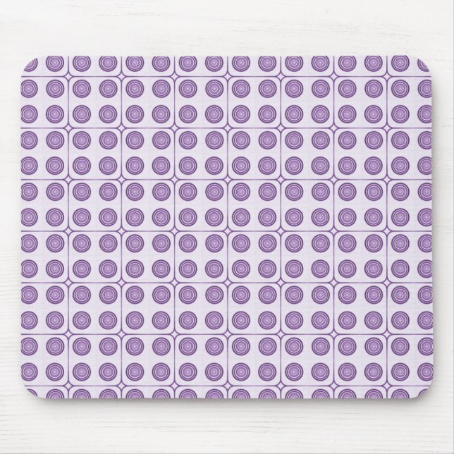 Retro Charm Circles Mousepad, Violet Musmatta (Framsidan)