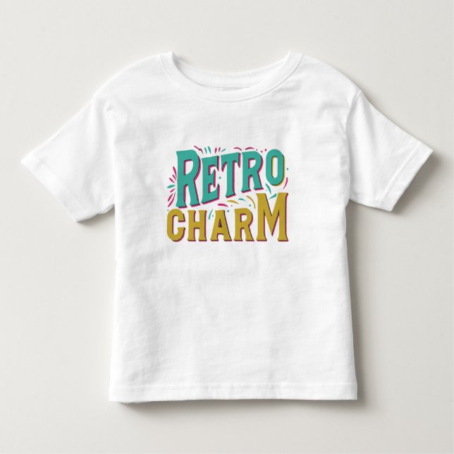 Retro Charm-design med flera Färg-design T-Shirt (Framsida)