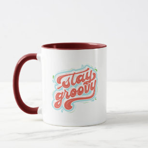 Retro Charm Roligt Vibrerande Håll Dig Groovy Djär Mugg