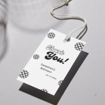 Retro Checkated "Tack" Black & White Groovy