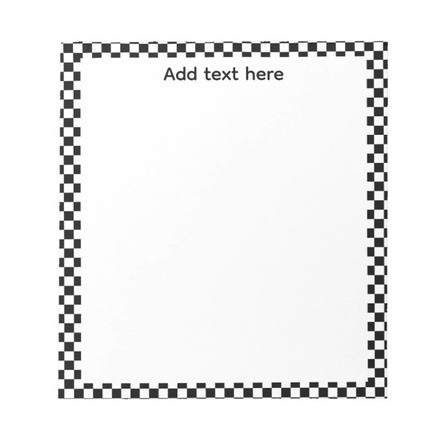 Retro Checkerboard To-Do List Notepad | Aesthetic  Anteckningsblock (Framsida)