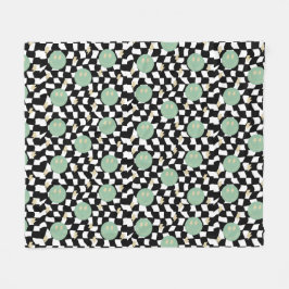 Retro Checkered and Liiting Bolts Fleecefilt