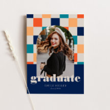 Retro Checkered Arch Classic Photo Studenten