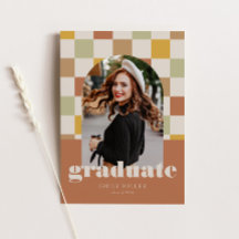 Retro Checkered Arch Classic Photo Studenten