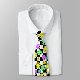 Retro Checkered Smiling Ansikte Slips
