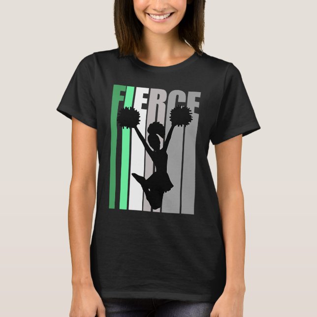 Retro Cheerlead Fierce Birthday Strong Behålla Tra T Shirt (Framsida)