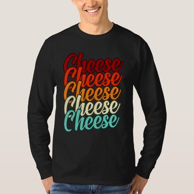 Retro Cheese Food Eater Graphic T Shirt (Framsida)