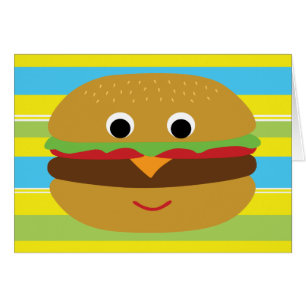 Retro Cheeseburger Hälsningskort