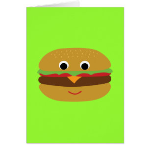 Retro Cheeseburger Hälsningskort
