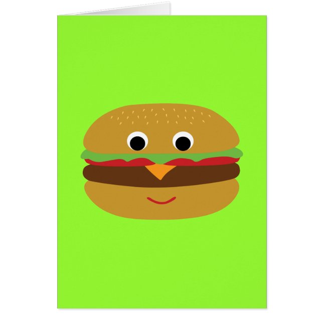 Retro Cheeseburger Hälsningskort (Framsidan)