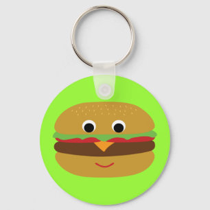 Retro Cheeseburger Nyckelring