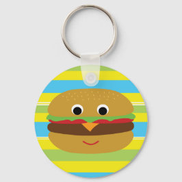 Retro Cheeseburger Nyckelring