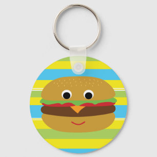 Retro Cheeseburger Nyckelring