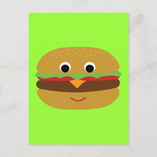 Retro Cheeseburger Vykort