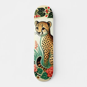 Retro Cheetah Mini Skateboard Bräda 18,5 Cm