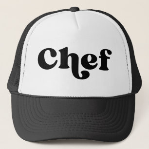 Retro Chef Black and White Keps