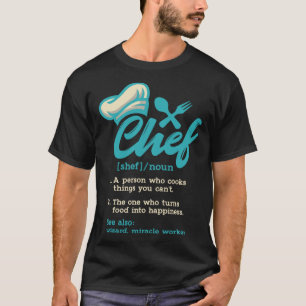 Retro Chef Definition Cooking Guru Chief Cook T Shirt