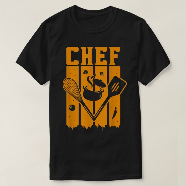 Retro Chef Kitchen Sous Chefs Cooking Lovers  T Shirt (Design framsida)