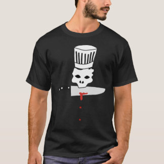 Retro Chef Skull med Knivar Anthony Bourdain&x27;s T Shirt