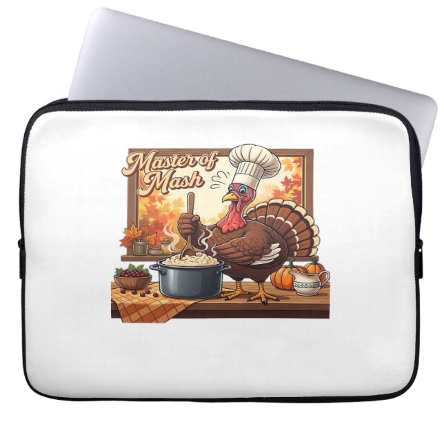 Retro Chef Turkey Thanksgiving Classic T-Shirt Laptop Fodral (Framsidan)