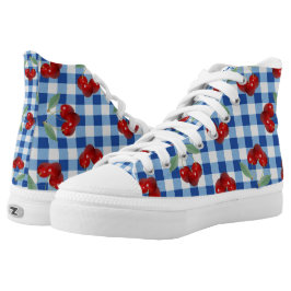 Retro Cherries High Top ZIPZ® Shoes