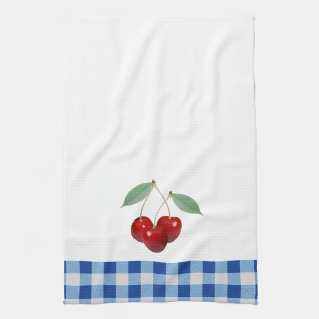 Retro Cherries Kitchen Towel Kökshandduk (Vertikal)