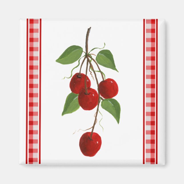 Retro Cherries Magnet (Framsidan)