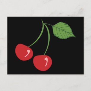 Retro Cherries Vykort
