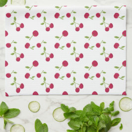 Retro Cherry Cute Simple Minimal Farmhouse Kökshandduk