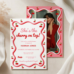Retro Cherry på högsta Valentine-Möhippan Inbjudningar