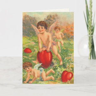 Retro Cherub Valentine Card Helgkort
