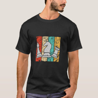 Retro Chess Älskare Chess Biet Bishop Knight och R T Shirt
