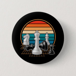 Retro Chess Biet Board-spelet Chess Älskare Knapp