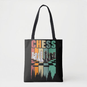 Retro Chess Biet Chessboard-spel för Vintagar Tygkasse