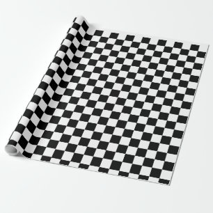 Retro Chess Checker Mönster 1960-talet Presentpapper