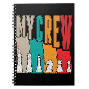 Retro Chess Delar Coola Board-spelbesättning Anteckningsbok