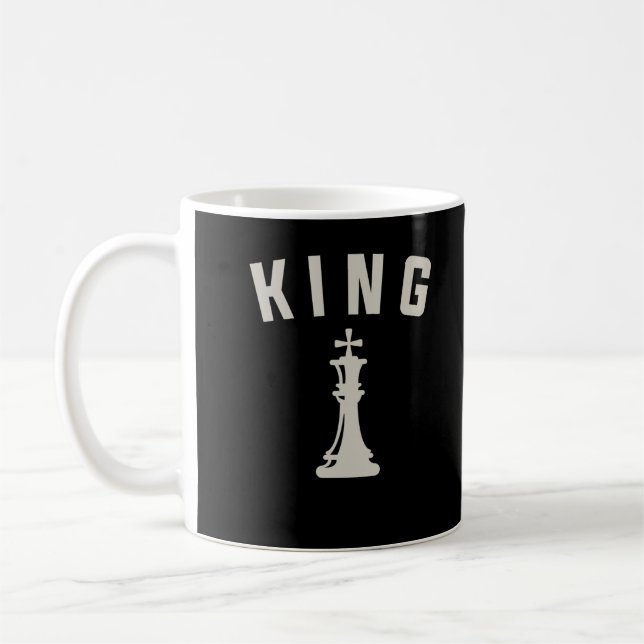 Retro Chess Kung Vintage Chess Älskare Kaffemugg (Vänster)