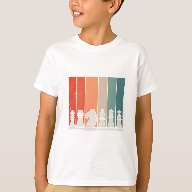 Retro Chess  T Shirt (Framsida)