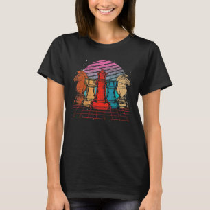 Retro Chessmen Board Game Chess Player Chess Chess T Shirt