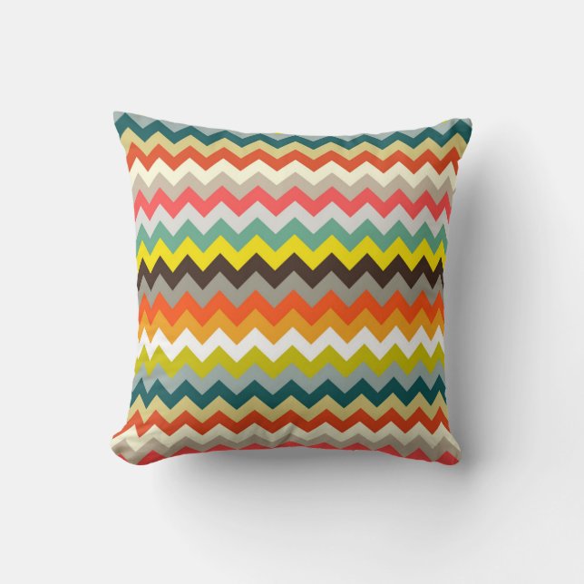 retro chevron kudde (Framsida)